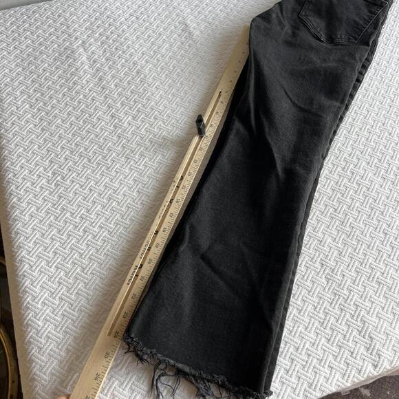 Zara Women's Size 6 Black Distressed Hem Skinny Jeans Grunge High Waisted - Picture 12 of 13